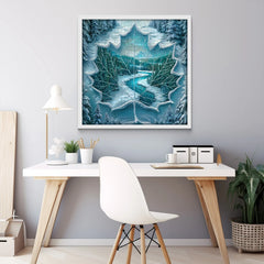 Winter Leaf River Jigsaw Puzzle 1000 Piece