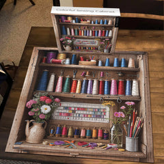 Colorful Sewing Cabinet Jigsaw Puzzle 1000 Pieces