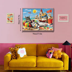 Strandkatze Party Puzzle 1000 Stücke