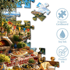 Puzzle Italiano Mountain Food Time 1000 Pezzi