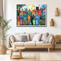 Colorido Cat Street Jigsaw Puzzle 1000 piezas