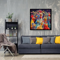 Puzzle de puzzle de poulet heureux 1000 pièces