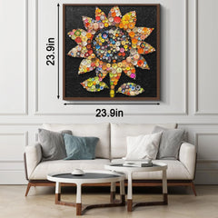 Button Sunflower Jigsaw Puzzles 1000 Pieces