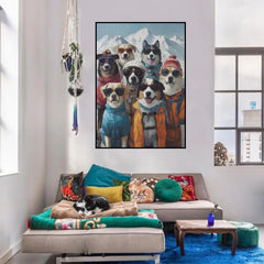 Ski -Hundeteam -Puzzle 1000 Teile