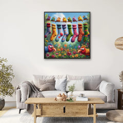 Rainbow Bird's Sock Party Jigsaw Puzzle 1000 Pieces