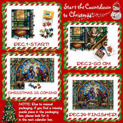 Radiant Nativity Advent Calendar Jigsaw Puzzle 1000 Piezas