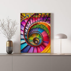 Rainbow Spiral Staircase Jigsaw Puzzles 1000 Pieces