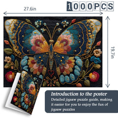 Floral Butterfly Jigsaw Puzzle 1000 Pieces