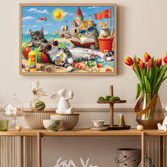 Strandkatze Party Puzzle 1000 Stücke