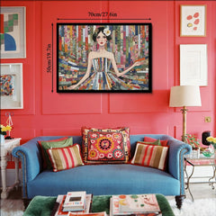 Rompecabezas de niña de patchwork de 1000 piezas