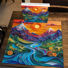Colorful Mountain Waterscape Jigsaw Puzzle 1000 Pieces