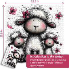 Abstract Sheep Art Jigsaw Puzzle 1000 Pieces