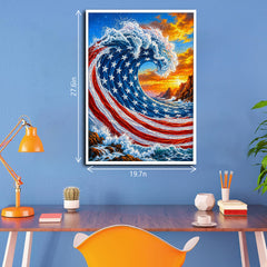 Stars and Stripes Wave Jigsaw Puzzle 1000 Pieces