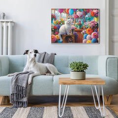 Katze unter Blumen Puzzle 1000 Stücke