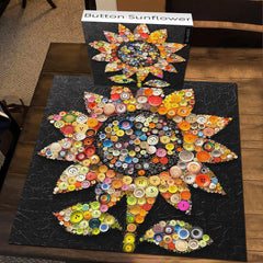 Button Sunflower Jigsaw Puzzles 1000 Pieces