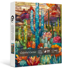 Cactus coloré Puzzle 1000 pièces