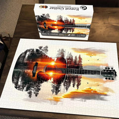 Puzzle de guitare forestier Puzzle 1000 pièces