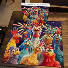 Puzzle de puzzle de poulet heureux 1000 pièces
