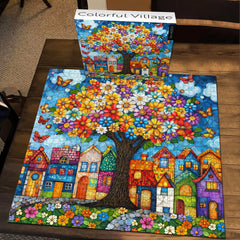 Colorful Village Jigsaw Puzzle 1000 Pieces
