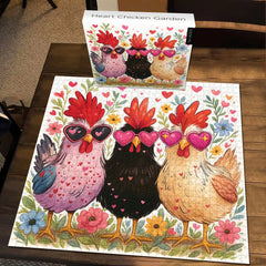 Heart Chicken Garden Jigsaw Puzzle 1000 Pieces