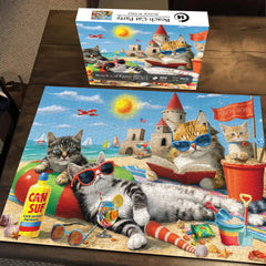 Strandkatze Party Puzzle 1000 Stücke