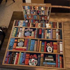 Cat’s Floral Library Jigsaw Puzzle 1000 Pieces