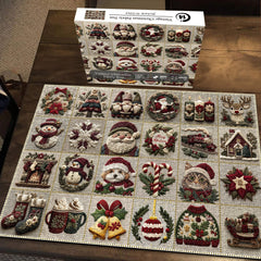 Vintage Christmas Stoff Fun Puzzle 1000 Stücke