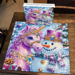Schneemann -Einhorn -Puzzle 1000 Stücke