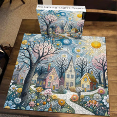 Rompecabezas de pueblos de luz giratoria 1000 piezas