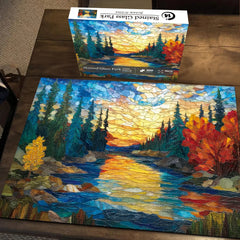 Buntglaspark Puzzle 1000 Stücke