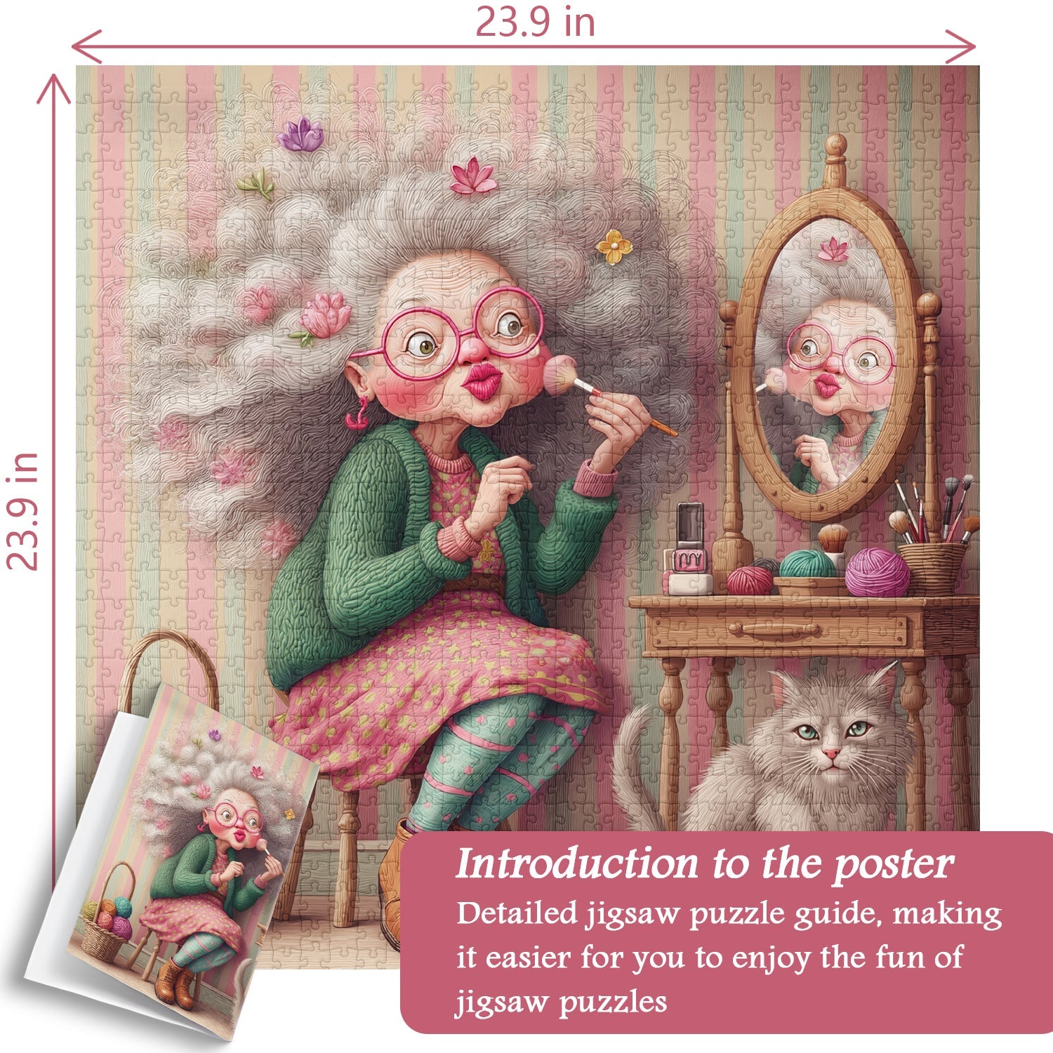 Flowery Grandma Jigsaw Puzzle 1000 Pieces