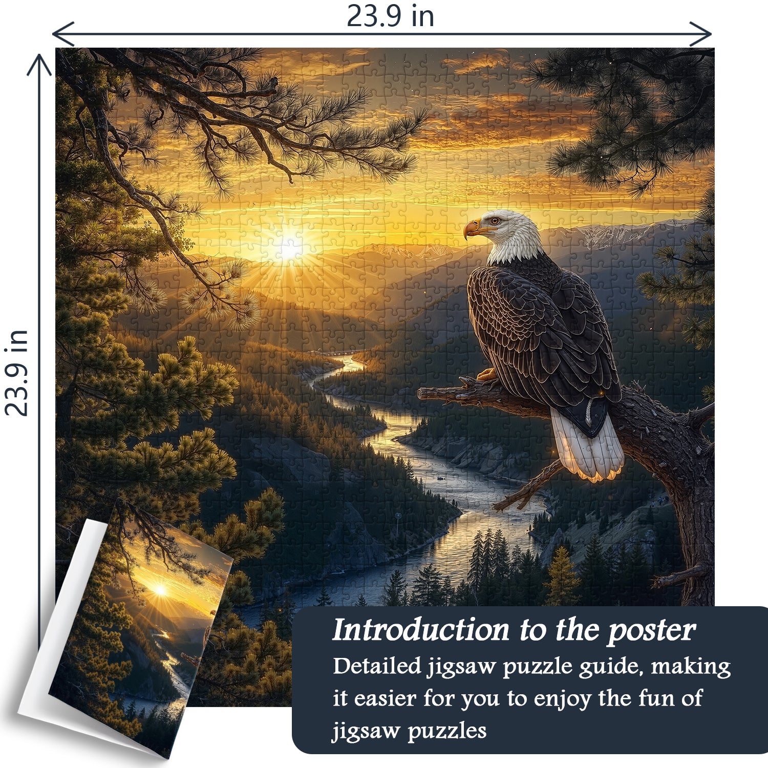 Eagle at Sunset Jigsaw Puzzle 1000 Pieces