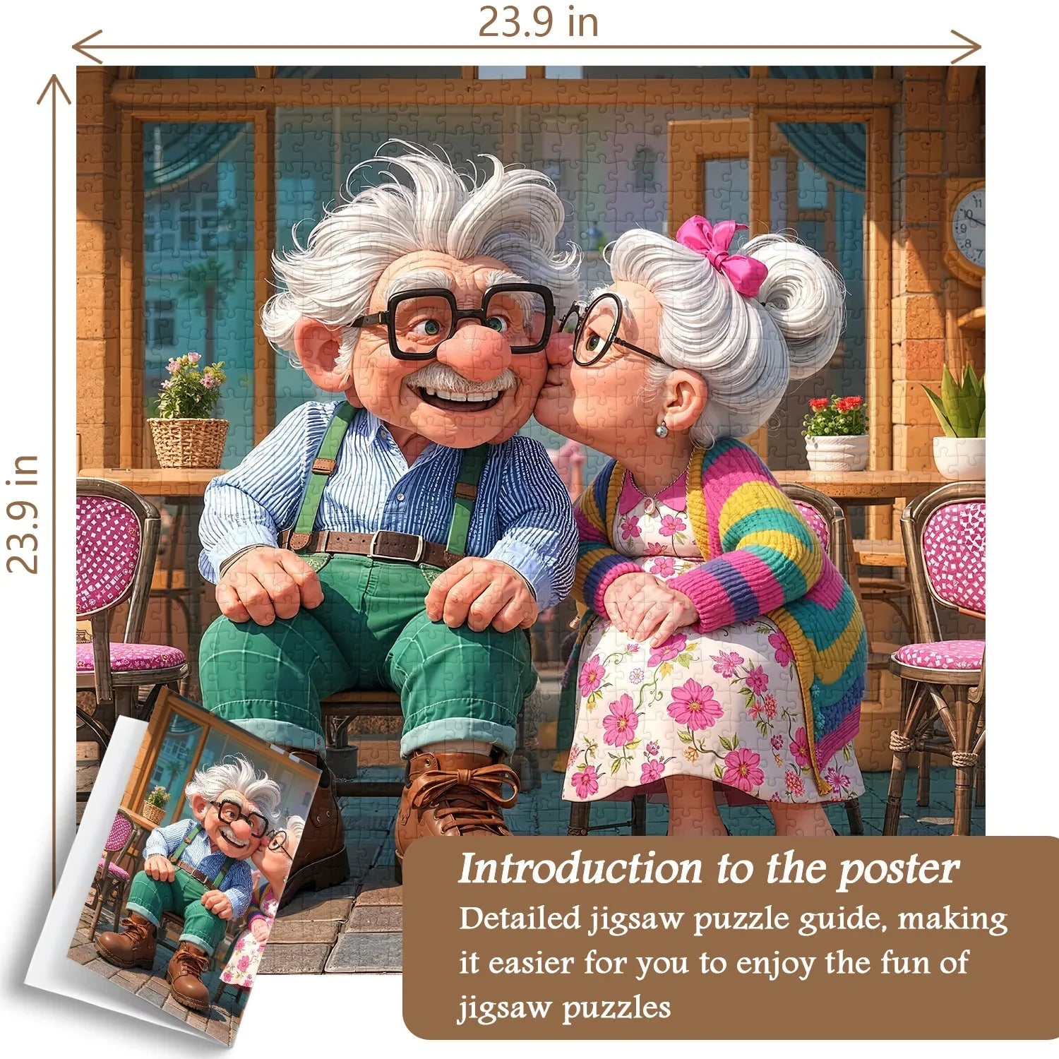 Süßes Café Kiss Jigsaw Puzzle 1000 Stücke