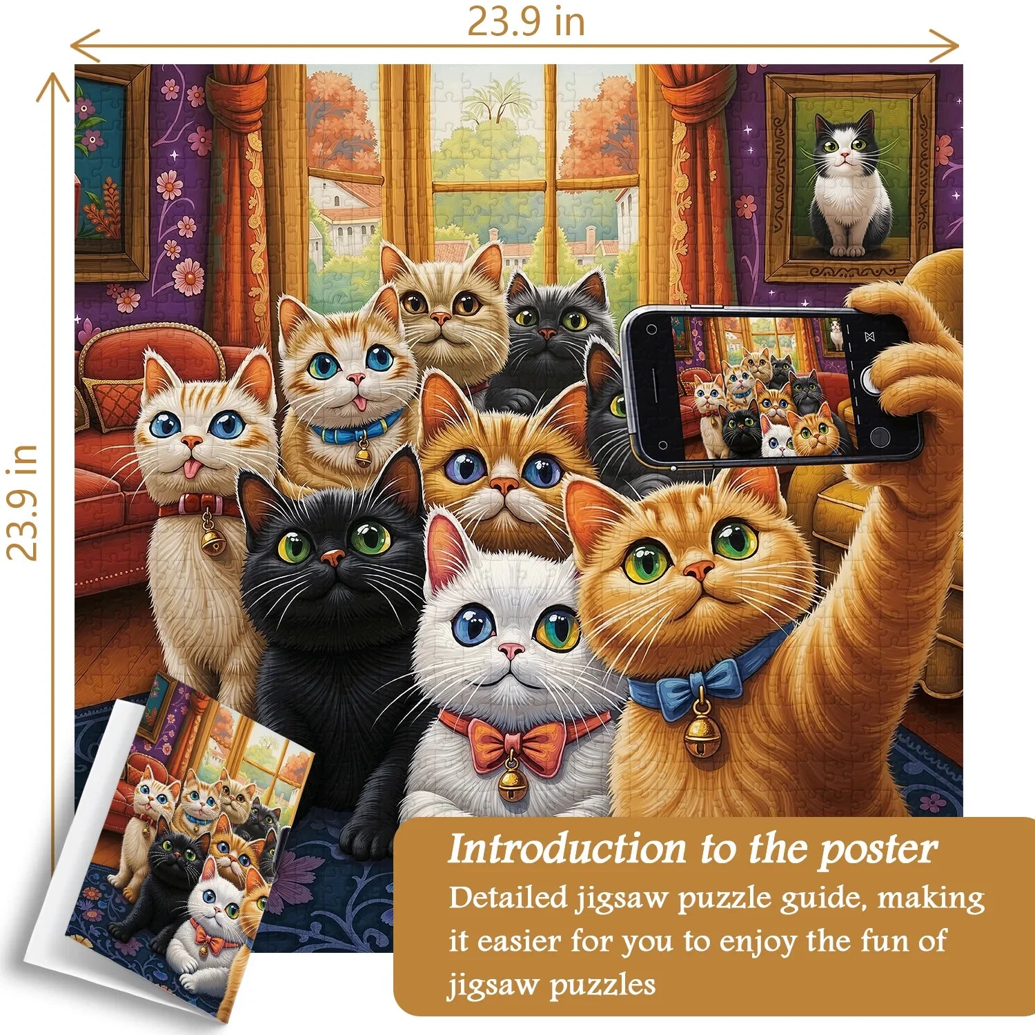 Cats in the lens Jigsaw Puzzle 1000 Pieces
