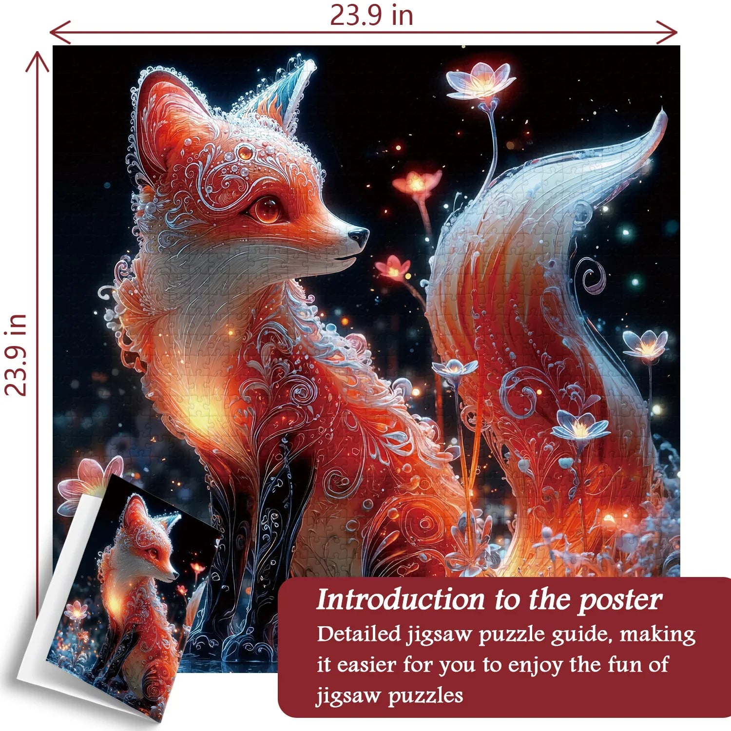 Crystal Fox Jigsaw Puzzle 1000 Piece