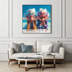 Strandlächeln Oma Puzzle 1000 Teile