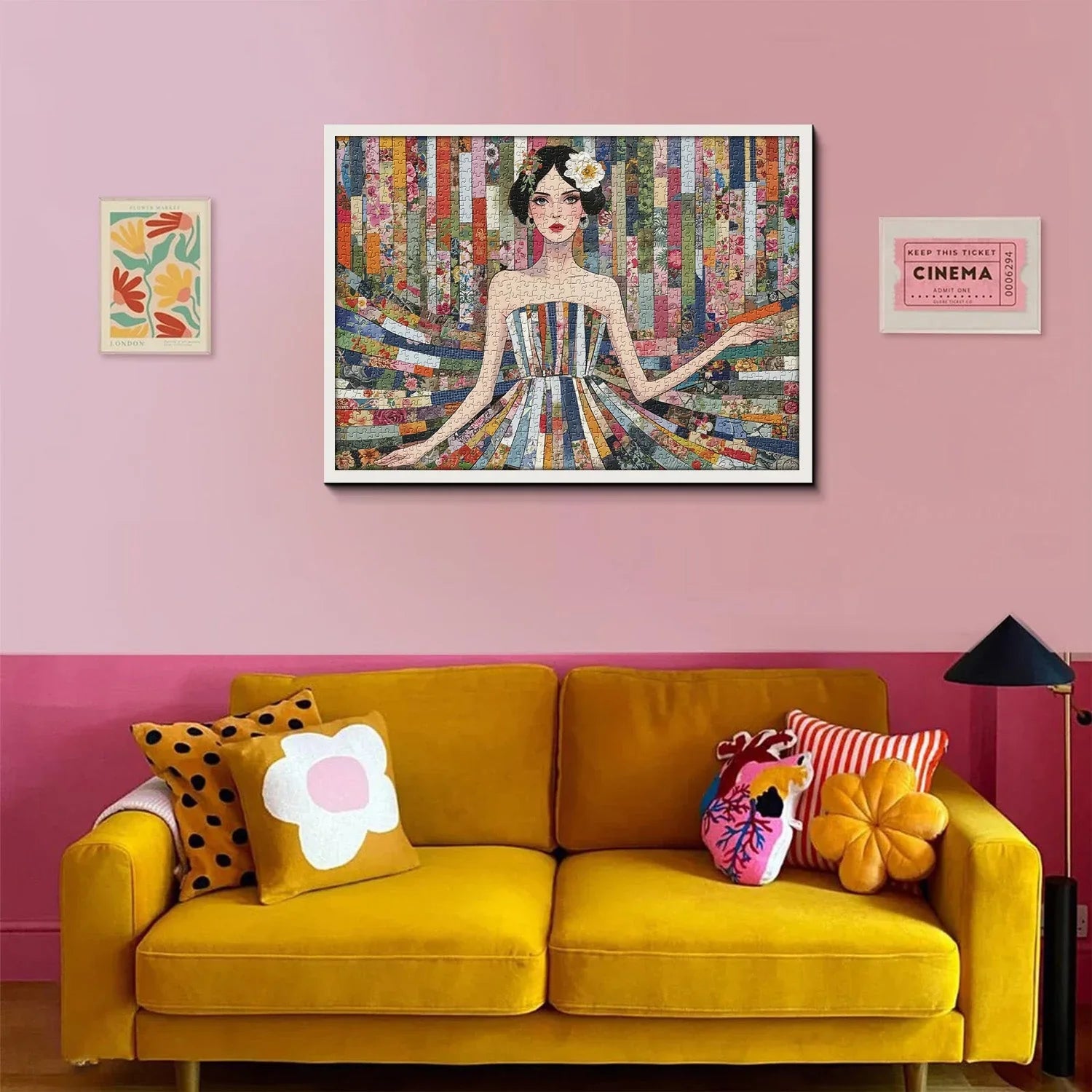 Rompecabezas de niña de patchwork de 1000 piezas