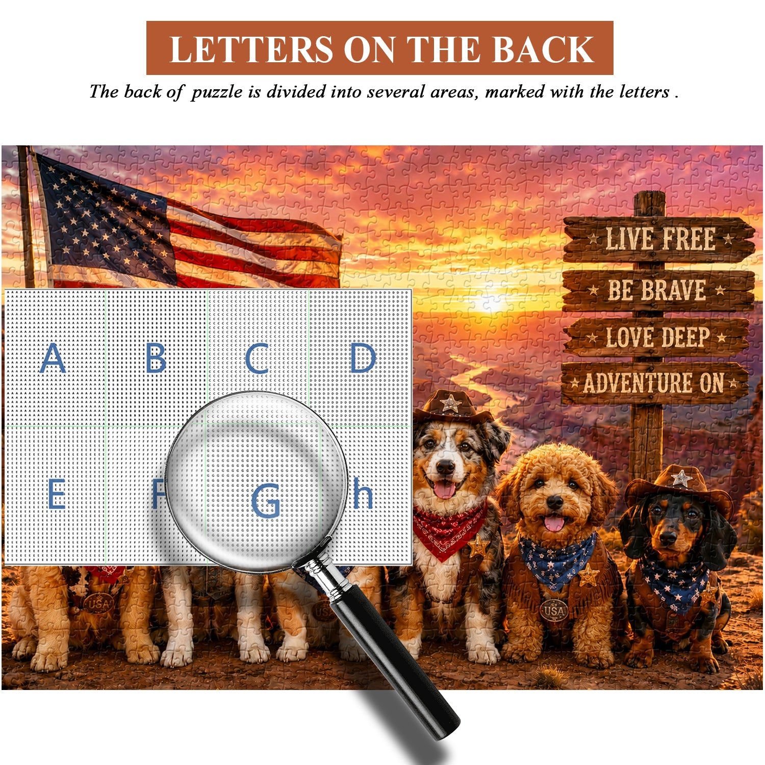 Cowboy Dog Crew Jigsaw Puzzle 1000 Pieces