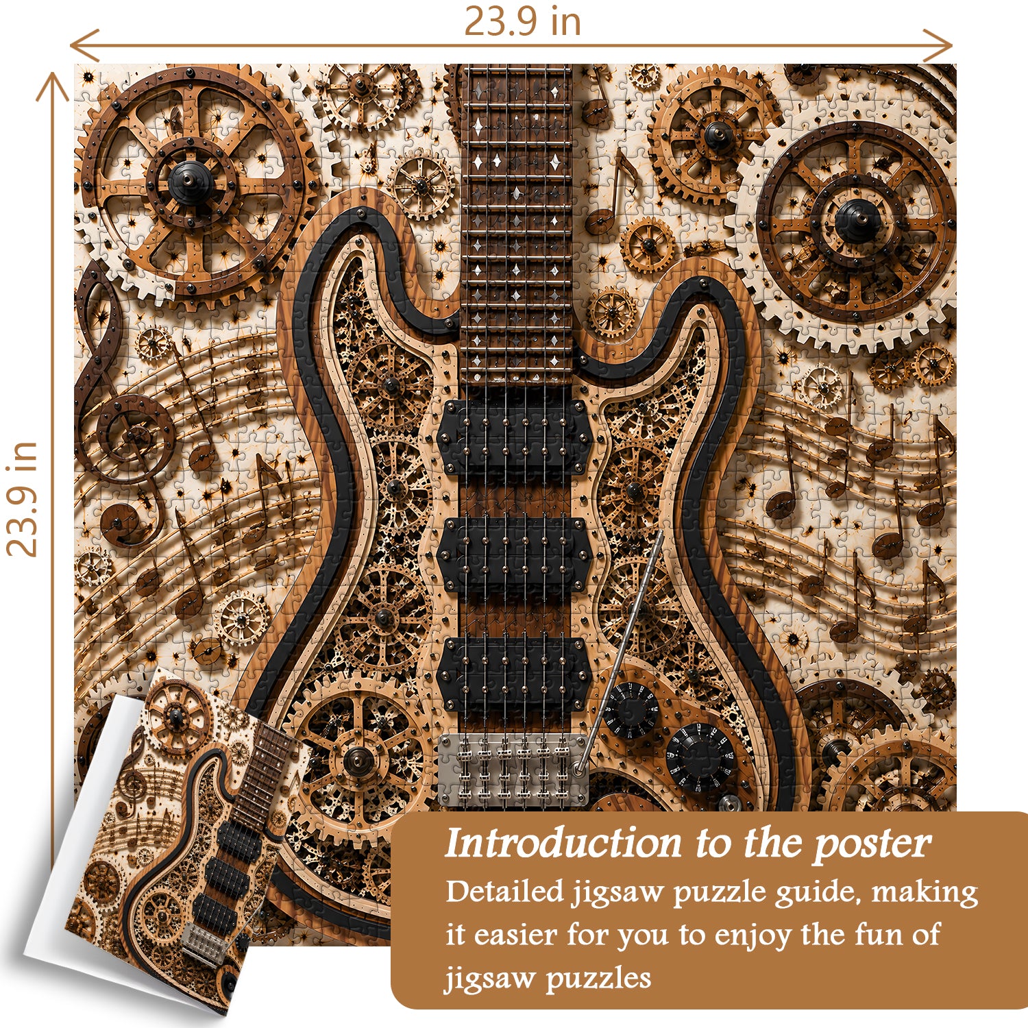 Puzzle per chitarra Steampunk da 1000 pezzi