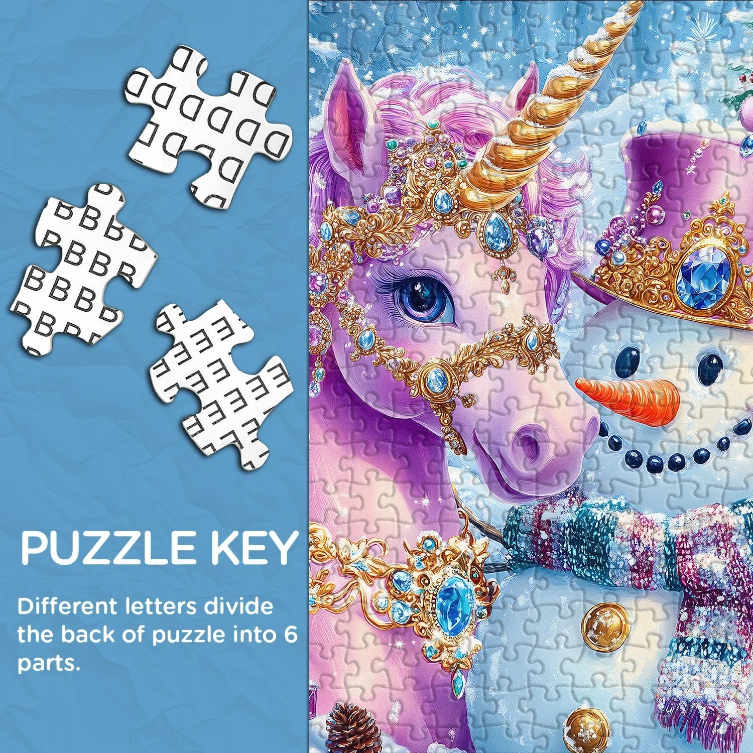 Snowman Unicorn Jigsaw Puzzle 1000 Pieces
