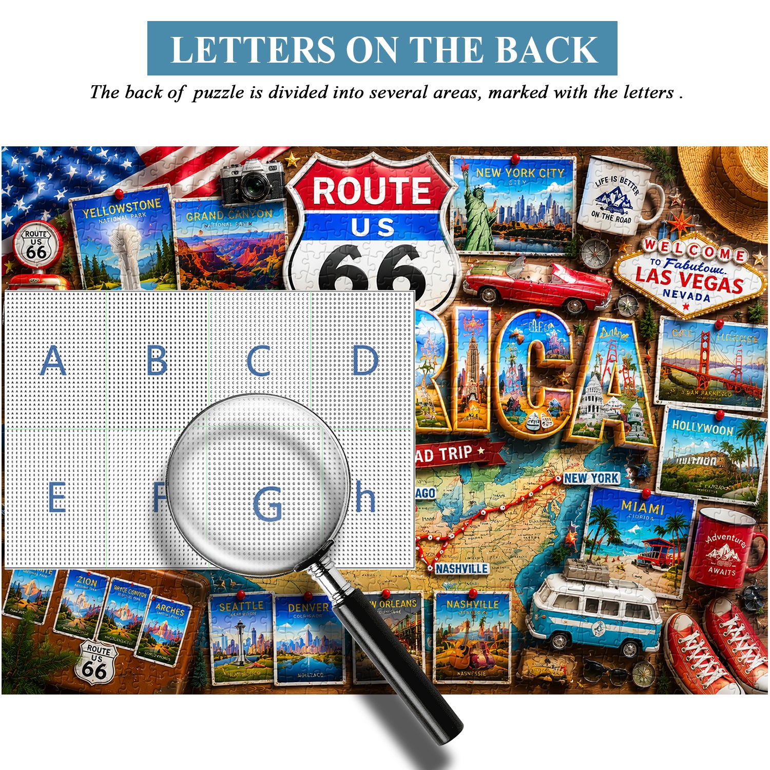 Route 66 Travel Jigsaw Puzzle 1000 Pieces