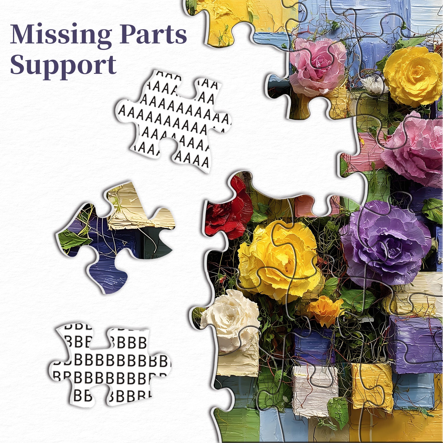 Roses Mosaic Jigsaw Puzzle 1000 Pieces