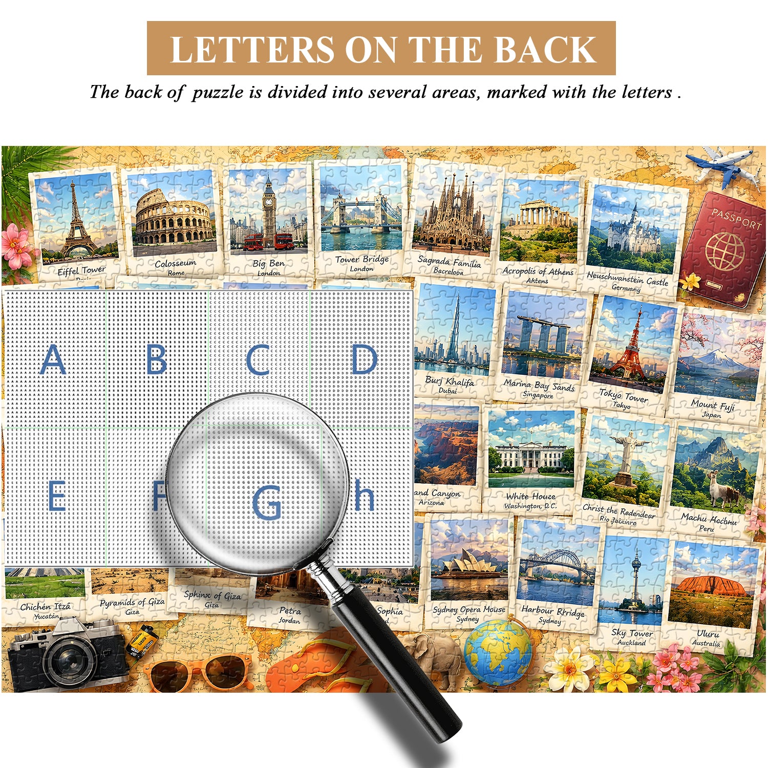 Puzzle „Sehenswürdigkeiten der Welt“ 1000 Teile