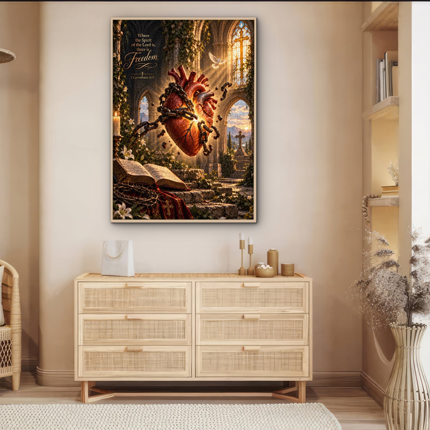 Gebrochene Ketten, Herz-Jesu-Puzzle, 1000 Teile