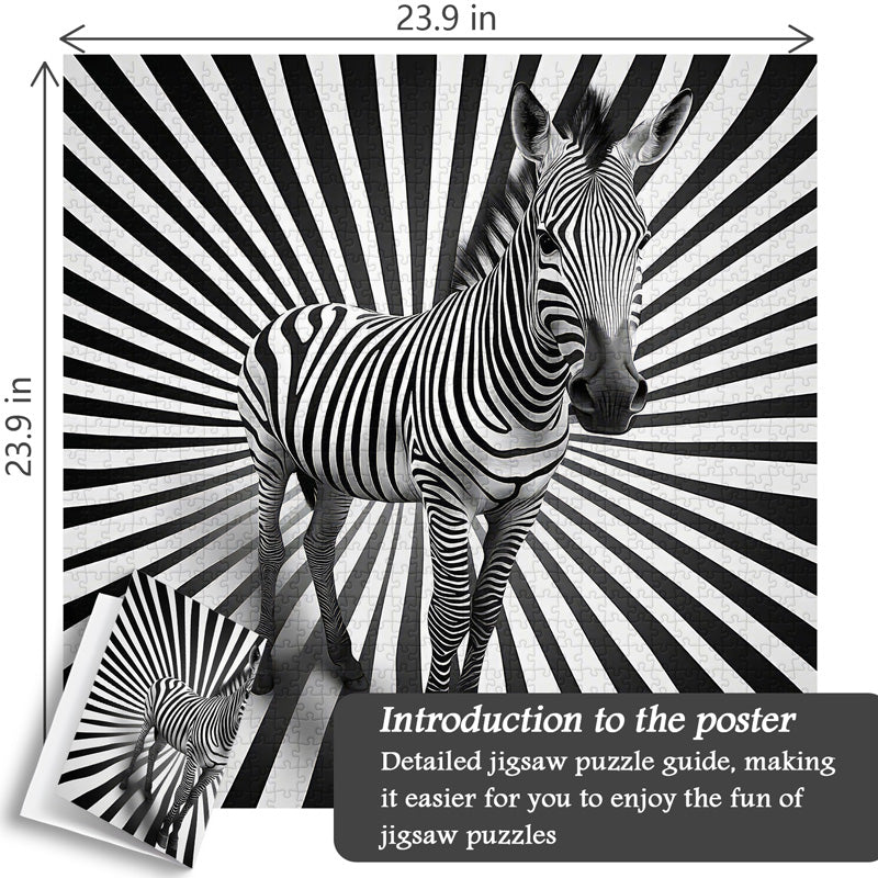 Hypnotic Zebra Jigsaw Puzzle 1000 Pieces