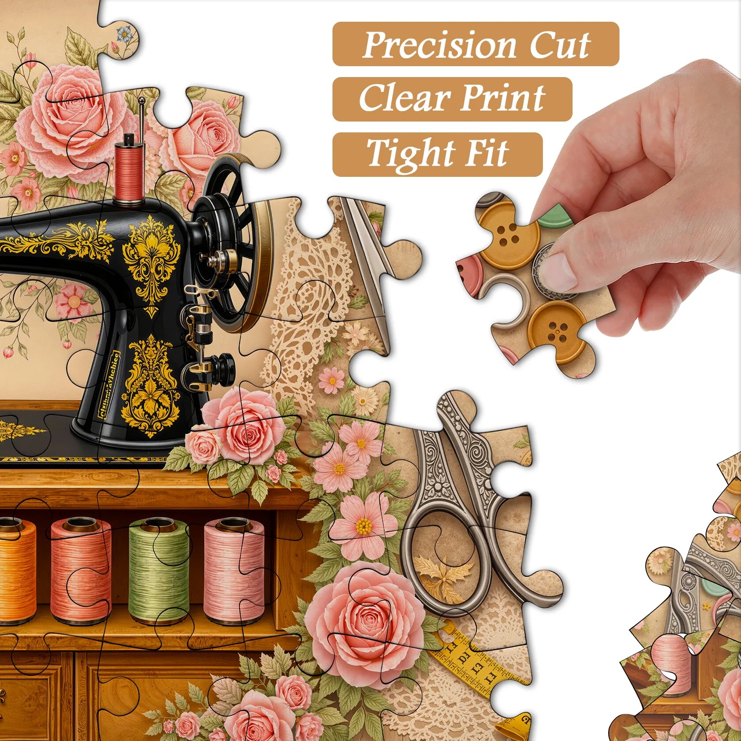 Vintage Sewing Room Jigsaw Puzzle 1000 Pieces