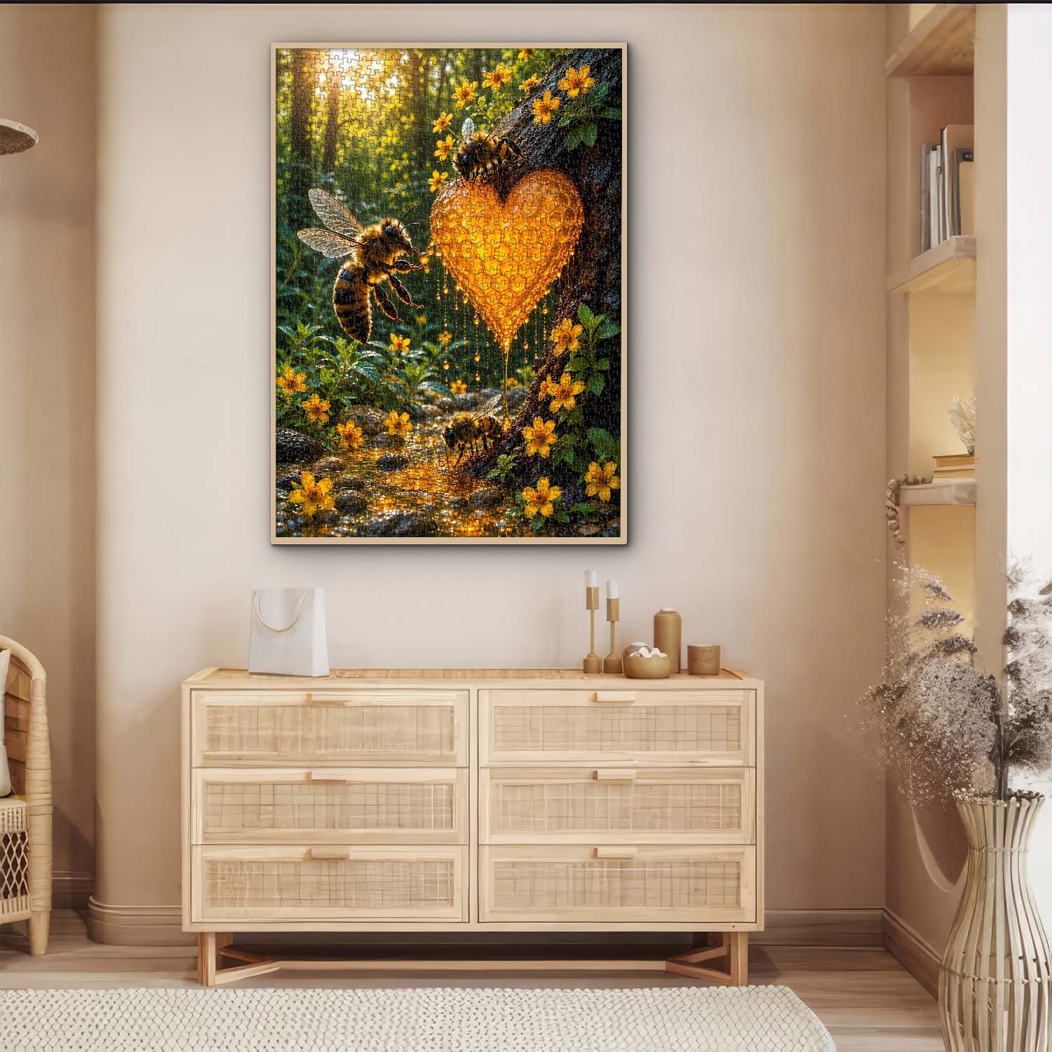 Sunlit Honey Heart Puzzle 1000 Teile