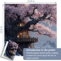 Sakura Cliff Jigsaw Puzzle 1000 Pieces