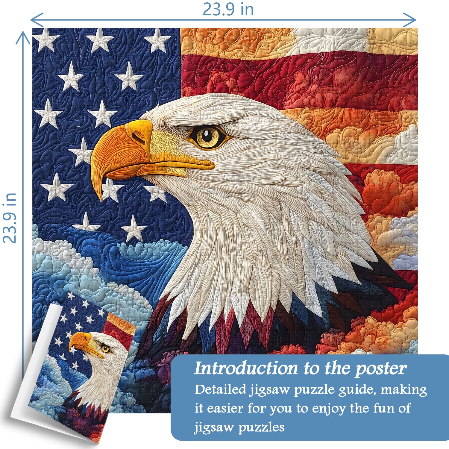 Der gesteppte Adler Puzzle 1000 Teile