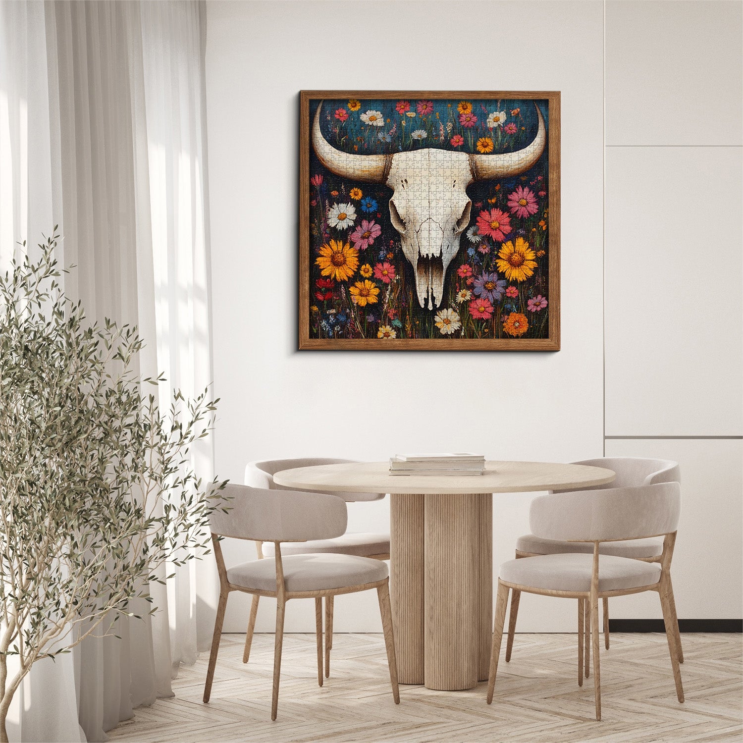 Wildflower Skull Jigsaw Puzzle 1000 Pieces